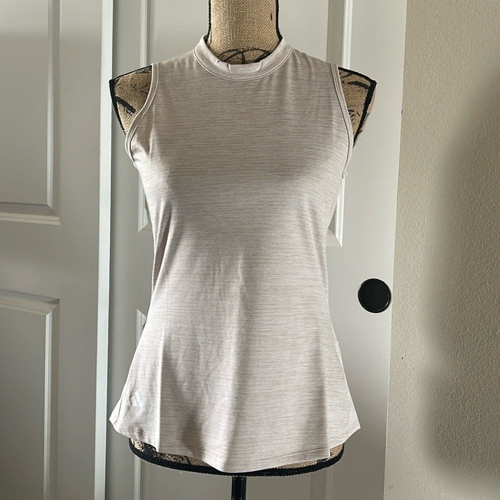 NWT Adidas Mock-Neck Sleeveless Polo Shirt. S